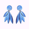 Boucles d'oreilles en cuir - Selma puce | Demisel Bijoux