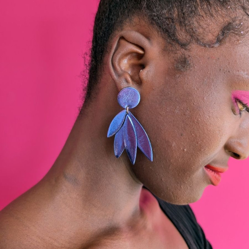 Boucles Selma puce