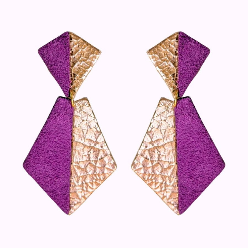 Boucles d'oreilles en cuir - Renée | Demisel Bijoux