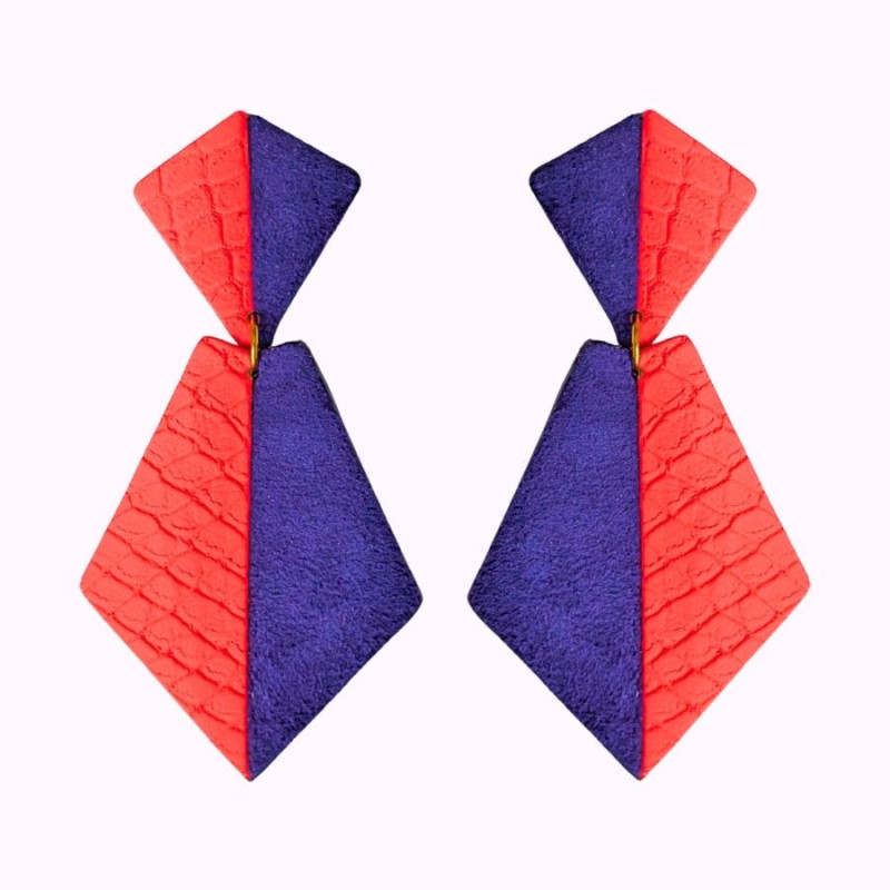 Boucles d'oreilles en cuir - Renée | Demisel Bijoux