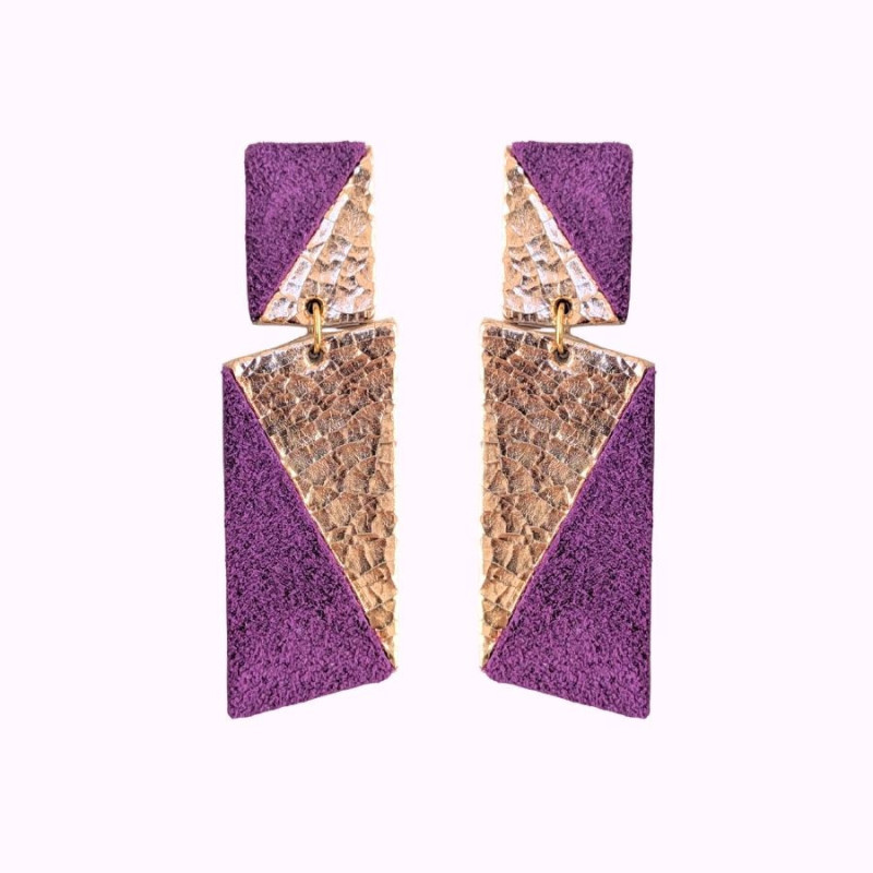 Boucles d'oreilles en cuir - Marta | Demisel Bijoux