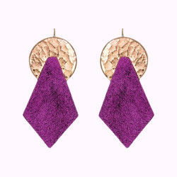 Boucles d'oreilles en cuir - Paule | Demisel Bijoux