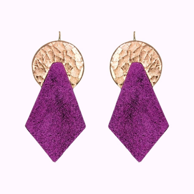 Boucles d'oreilles en cuir - Paule | Demisel Bijoux