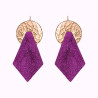 Boucles d'oreilles en cuir - Paule | Demisel Bijoux