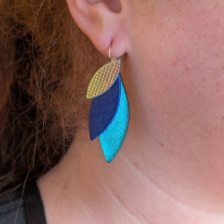 Boucles d'oreilles en cuir - Josefine | Demisel Bijoux