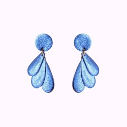 Boucles d'oreilles en cuir - Ecume | Demisel Bijoux