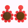 Boucles d'oreilles en cuir - Marguerite | Demisel Bijoux
