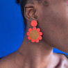 Boucles d'oreilles en cuir - Marguerite | Demisel Bijoux
