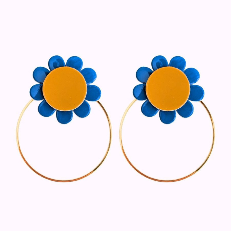 Boucles d'oreilles en cuir - Hortense | Demisel Bijoux