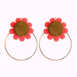 Boucles d'oreilles en cuir - Hortense | Demisel Bijoux