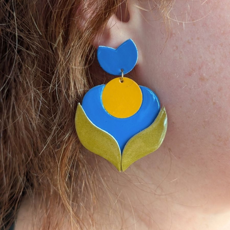 Boucles Tulipe puce
