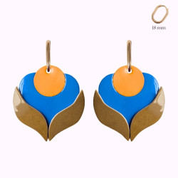 Boucles d'oreilles en cuir - Tulipe créole | Demisel Bijoux
