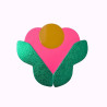 Broche en cuir - Tulipe | Demisel Bijoux