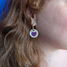 Boucles d'oreilles en cuir - Camelia | Demisel Bijoux