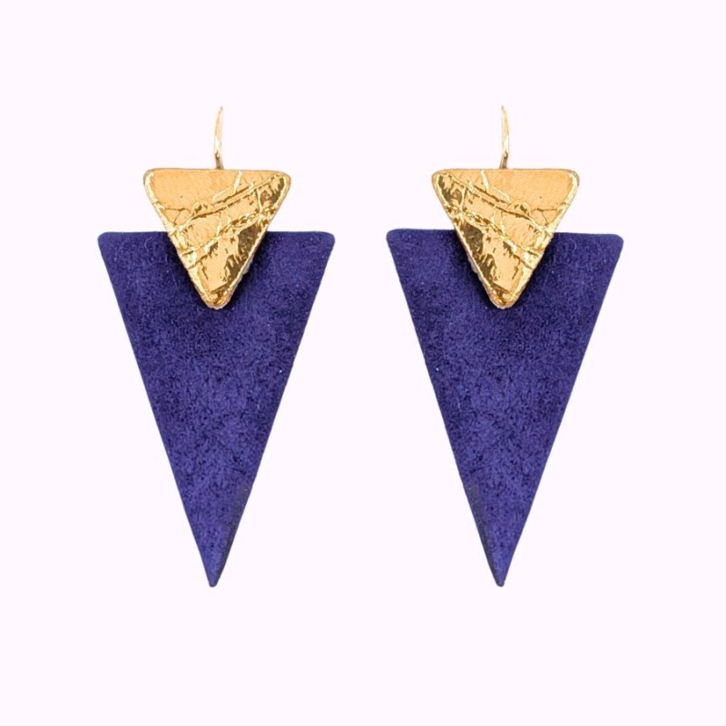 Boucles d'oreilles en cuir - Claudie | Demisel Bijoux
