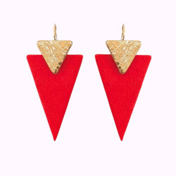 Boucles d'oreilles en cuir - Claudie | Demisel Bijoux
