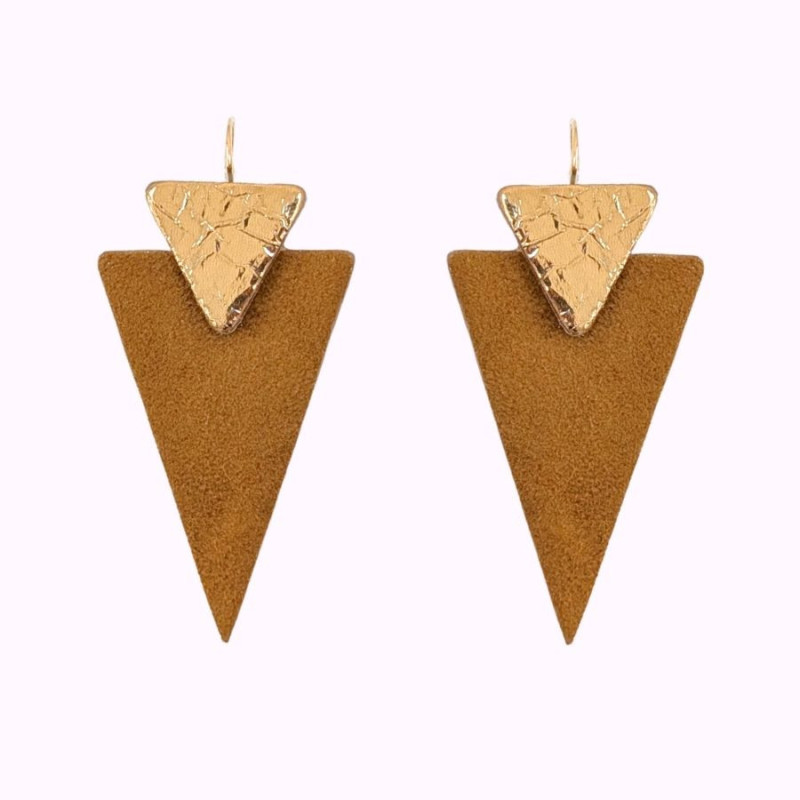 Boucles d'oreilles en cuir - Claudie | Demisel Bijoux