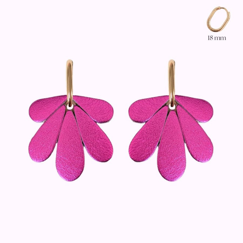 Boucles d'oreilles en cuir - Berta | Demisel Bijoux
