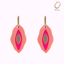 Boucles "V" créoles couleur orange