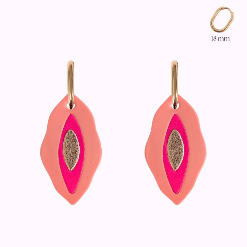 Boucles "V" créoles couleur orange