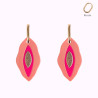 Boucles "V" créoles couleur orange