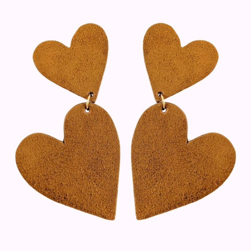 Boucles d'oreilles en cuir - Habibi | Demisel Bijoux