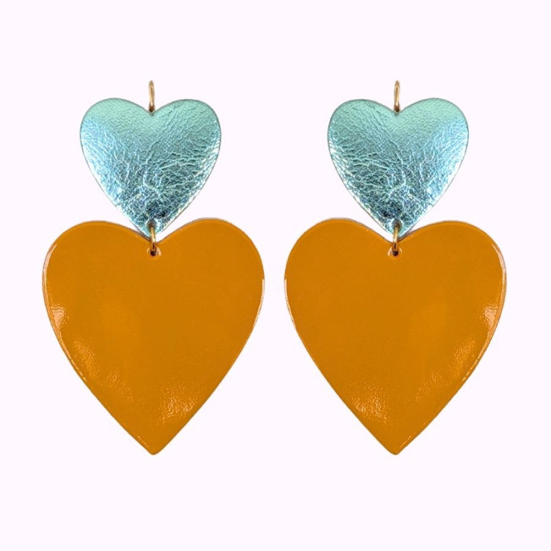 Boucles d'oreilles en cuir - Grand Amour | Demisel Bijoux