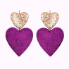 Boucles d'oreilles en cuir - Grand Amour | Demisel Bijoux