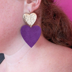 Boucles d'oreilles en cuir - Grand Amour | Demisel Bijoux