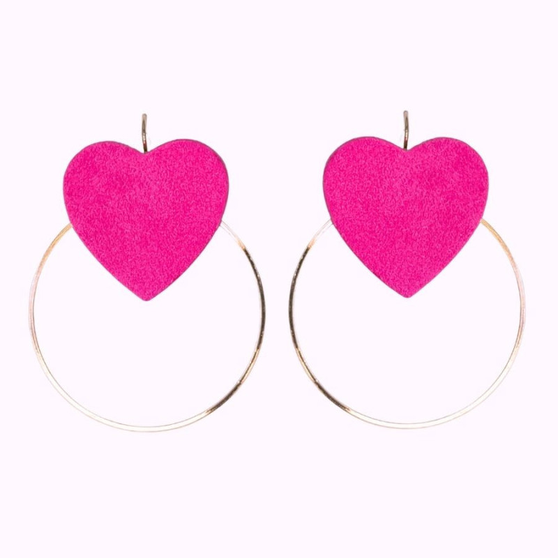 Boucles d'oreilles en cuir - Rosa | Demisel Bijoux