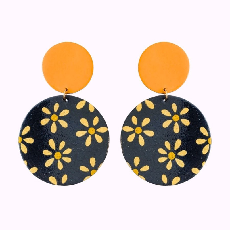 Boucles d'oreilles en cuir - Twiggy | Demisel Bijoux