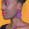 Boucles d'oreilles en cuir - Twiggy | Demisel Bijoux
