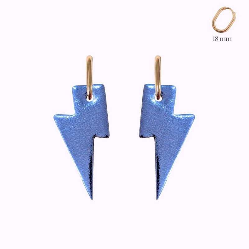 Boucles d'oreilles en cuir - Foudre | Demisel Bijoux
