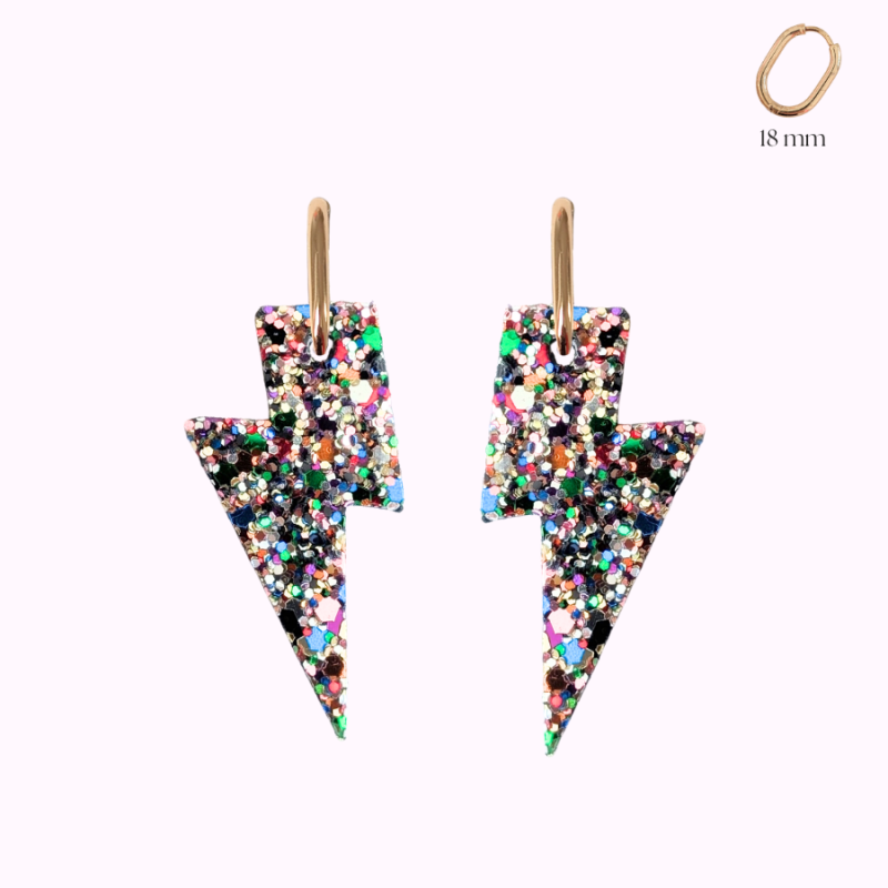 Boucles d'oreilles en cuir - Foudre | Demisel Bijoux